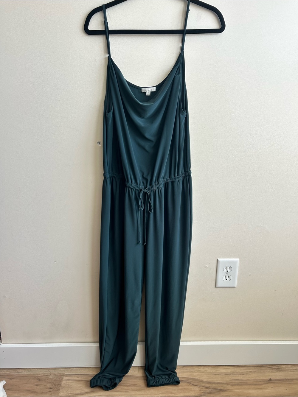 Nine Britton Women’s Dark Green Forest Green Dressy Jumpsuit Adjustable L